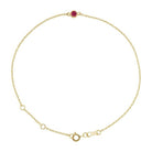 14K yellow gold Ruby bracelet, 14K yellow gold Ruby birthstone bracelet, 14K yellow gold Ruby gemstone bracelet