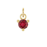Tiny 14K yellow gold Ruby birthstone charm handmade in the USA variant--Ruby variant--14K-yellow-gold