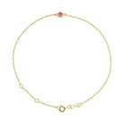14K yellow gold Tourmaline bracelet featuring a bezel-set birthstone creating the most adorable birthstone bracelet