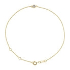 14K yellow gold White Sapphire bracelet, 14K yellow gold White Sapphire birthstone bracelet, 14K yellow gold White Sapphire gemstone bracelet