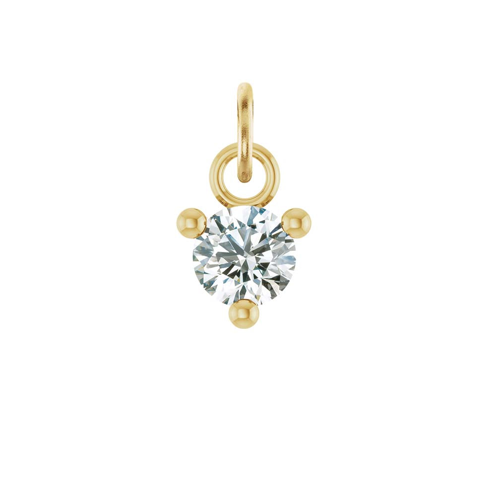 April diamond charm in 14K gold