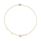 14K yellow gold Zircon bracelet featuring a bezel-set birthstone creating the most adorable birthstone bracelet