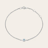 14K white gold delicate aquamarine stacking bracelet white gold variant--14K-white-gold variant--Aquamarine