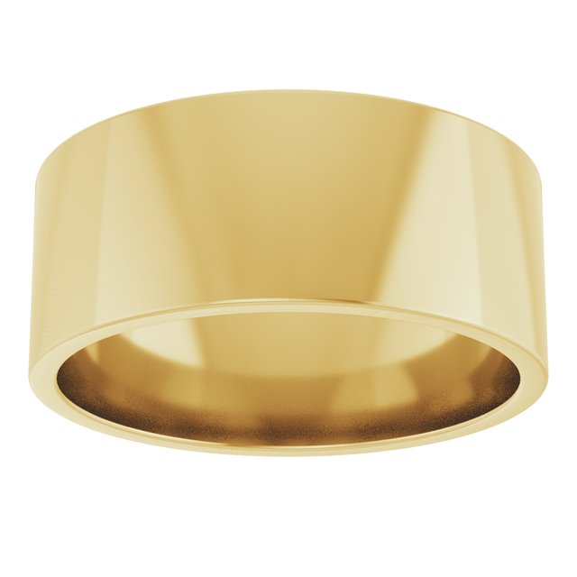Close-up of 14K gold lightweight cigar band showing polished finish