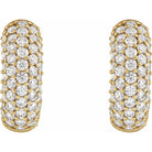 Handmade VS F+ Diamond Hoop Earrings in yellow gold