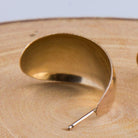 Sleek 14K gold-fill curved hoop earrings