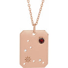 14K rose gold Pisces [constellation necklace], Pisces Zodiac Constellation Necklace, 14K rose gold Pisces necklace