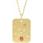 14K yellow gold Taurus [constellation necklace], Taurus Zodiac Constellation Necklace, 14K yellow gold Taurus necklace