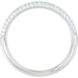 14K White 3/8CTW Natural Diamond Pavé Anniversary Band Size 7 variant--14K-white-gold