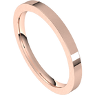 Delicate 2mm wedding band in 18K rose gold