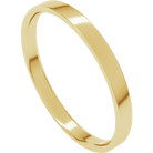 Minimalist 2mm 18K yellow gold band for stacking
