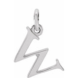 Sterling silver Lowercase W Initial Charm variant--W variant--Sterling-silver variant--14K-white-gold