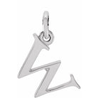 Sterling silver Lowercase W Initial Charm