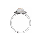 14K White Natural Rainbow Moonstone & 1/8CTW Natural Diamond Halo-Style Ring white gold variant--14K-white-gold