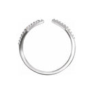 14K White 1/5 CTW Natural Diamond Geometric Ring