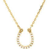 Diamond horseshoe necklace in 14K yellow gold variant--14K-yellow-gold