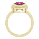 Tourmaline cocktail ring with bezel setting in recycled 10K gold, 12x8mm gemstone