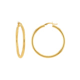 Classic 10K gold wide tube hoop earrings with smooth finish yellow gold yellow gold variant--40mm variant--10K-yellow-gold variant--14K-yellow-gold