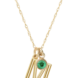 Custom Initial Birthstone Necklace