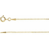 Diamond-cut bead chain necklace in 14K white gold variant--Gold-fill variant--16in variant--18in variant--20in