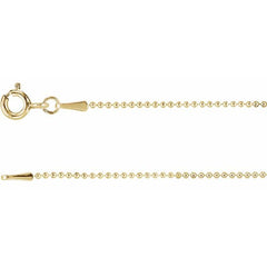 Diamond-cut bead chain necklace in 14K white gold variant--Gold-fill variant--16in variant--18in variant--20in