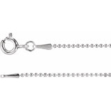 White gold bead chain with faceted beads variant--Sterling-silver variant--18in variant--20in