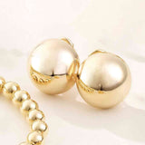 18mm button earrings in solid 14k gold