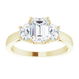 14K Yellow 7x5 mm Emerald Engagement Ring Mounting variant--Emerald variant--1CT variant--14K-yellow-gold