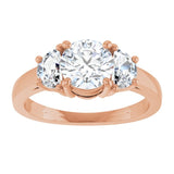 14K Rose 6.5 mm Round Engagement Ring Mounting variant--Round variant--1CT variant--14K-white-gold
