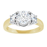 14K Yellow & White 6.5 mm Round Engagement Ring Mounting/white-gold/white-gold variant--Round variant--1CT variant--14K-yellow/white-gold
