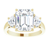 14K Yellow 10x8 mm Emerald Engagement Ring Mounting variant--Emerald variant--4CT variant--14K-rose-gold