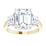 14K Yellow & White 10x8 mm Emerald Engagement Ring Mounting/white-gold/white-gold variant--Emerald variant--4CT variant--14K-yellow/white-gold