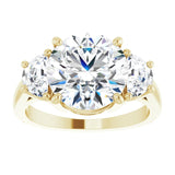 14K Yellow 10 mm Round Engagement Ring Mounting variant--Round variant--4CT variant--14K-yellow-gold