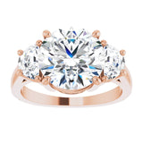 14K Rose 10 mm Round Engagement Ring Mounting variant--Round variant--4CT variant--14K-rose-gold