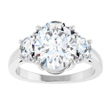 14K White 10x8 mm Oval Engagement Ring Mounting variant--Oval variant--2CT variant--14K-white-gold