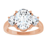 14K Rose 10x8 mm Oval Engagement Ring Mounting variant--Oval variant--2CT variant--14K-rose-gold