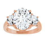 14K Rose 11x9 mm Oval Engagement Ring Mounting variant--Oval variant--5CT variant--14K-rose-gold