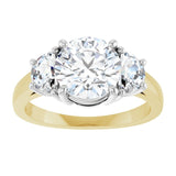 14K Yellow & White 8 mm Round Engagement Ring Mounting/white-gold/white-gold variant--Round variant--2CT variant--14K-yellow/white-gold