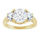 14K Yellow 8 mm Round Engagement Ring Mounting variant--Round variant--2CT variant--14K-yellow-gold