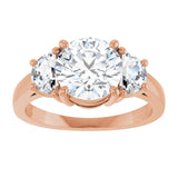 14K Rose 8 mm Round Engagement Ring Mounting variant--Round variant--2CT variant--14K-rose-gold