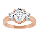 14K Rose 8x6 mm Oval Engagement Ring Mounting variant--Oval variant--1CT variant--14K-rose-gold