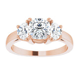 14K Rose 6 mm Cushion Engagement Ring Mounting variant--Cushion variant--1CT variant--14K-rose-gold
