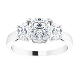 14K White 6 mm Cushion Engagement Ring Mounting variant--Cushion variant--1CT variant--14K-white-gold