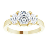 14K Yellow 6 mm Cushion Engagement Ring Mounting variant--Cushion variant--1CT variant--14K-yellow-gold