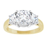 14K Yellow & White 7 mm Cushion Engagement Ring Mounting/white-gold/white-gold variant--Cushion variant--2CT variant--14K-yellow/white-gold