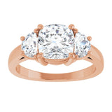 14K Rose 7 mm Cushion Engagement Ring Mounting variant--Cushion variant--2CT variant--14K-rose-gold