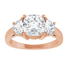 14K Rose 7 mm Cushion Engagement Ring Mounting