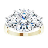 14K Yellow & White 11 mm Round Engagement Ring Mounting/white-gold/white-gold variant--Round variant--5CT variant--14K-yellow/white-gold