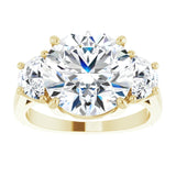 14K Yellow 11 mm Round Engagement Ring Mounting variant--Round variant--5CT variant--14K-yellow-gold