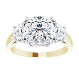 14K Yellow & White 8 mm Cushion Engagement Ring Mounting/white-gold/white-gold variant--Cushion variant--3CT variant--14K-yellow/white-gold